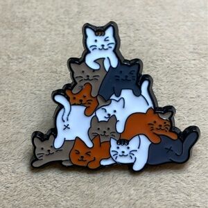 Heap of Cats Lapel Pin